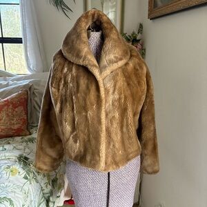 Vintage Faux Fur Cropped Jacket